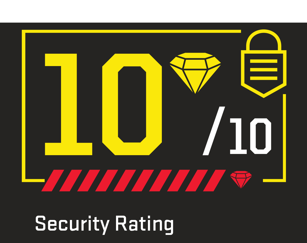 Security Rating 10 Diamond out of 10.